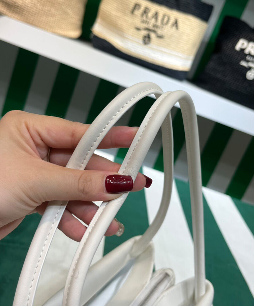 Prada Small Leather Bag Cream