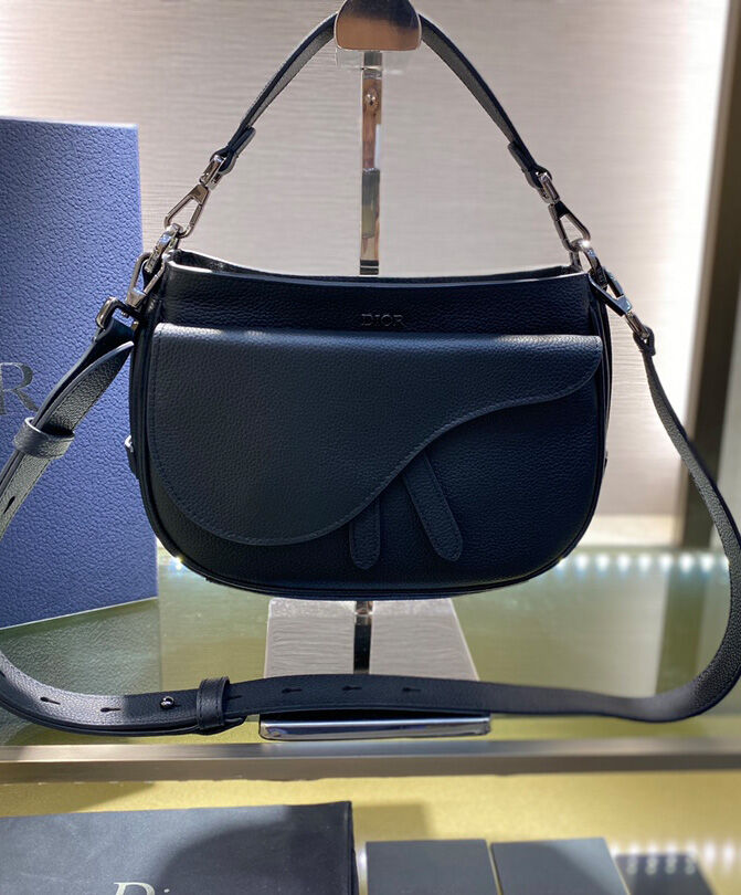Christian Dior Mini Saddle Soft Bag Black
