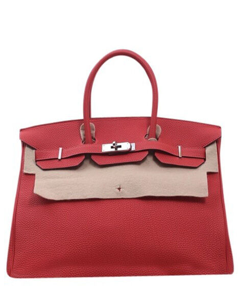 Hermes Birkin 35 Bag Togo Leather Red
