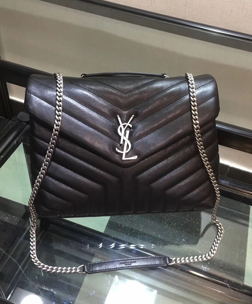 Saint Laurent medium Lou Lou chain bag Black