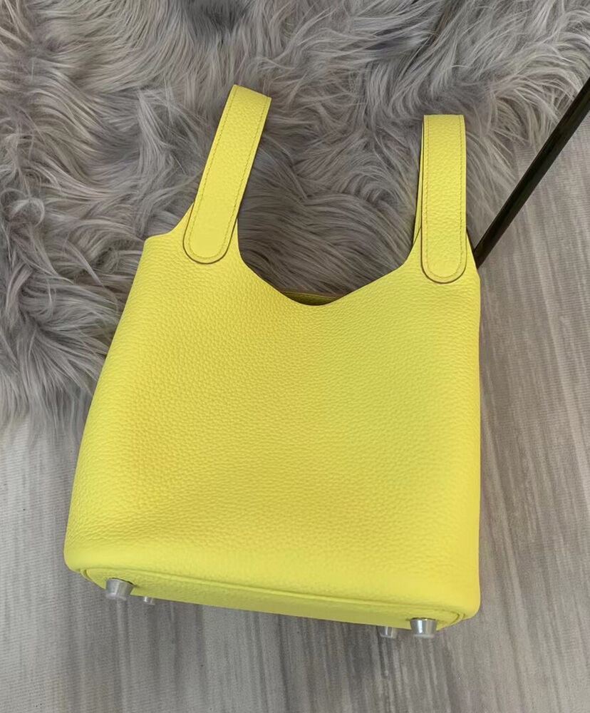 Hermes Picotin Lock Togo Bag 18cm Yellow