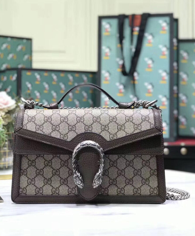 Gucci Dionysus GG top handle bag 621512 Dark Coffee