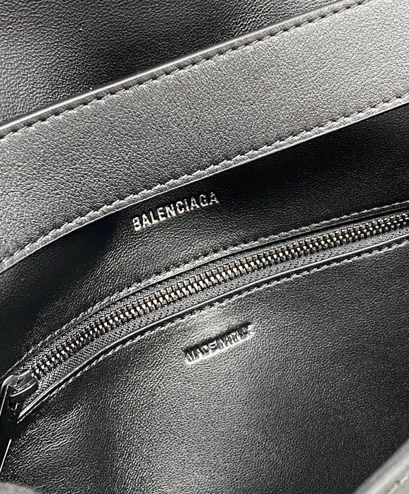 Balenciaga Downtown Medium Shoulder Bag Black