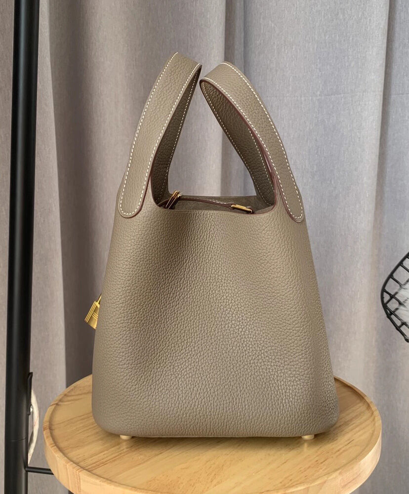 Hermes Picotin Lock Bag 22cm Gray
