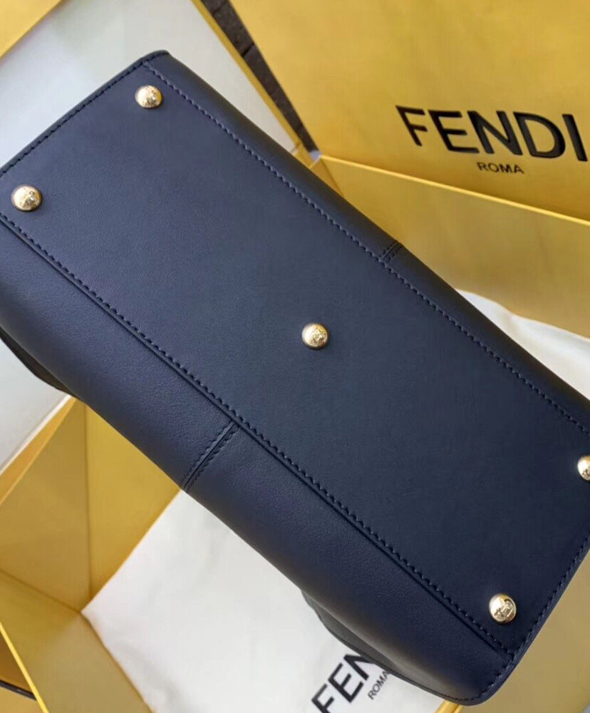 Fendi Peekaboo X-lite Medium Leather Bag Black