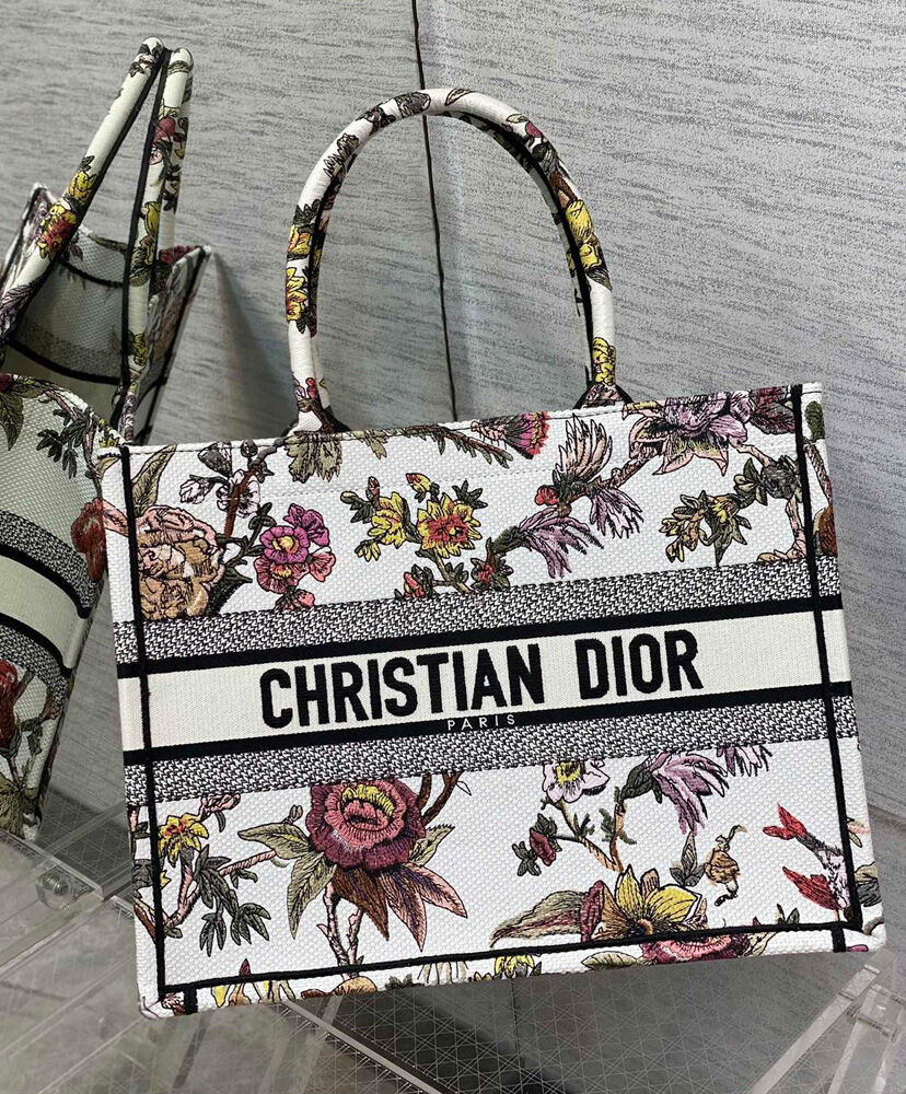 Christian Dior Medium Dior Book Tote Cream