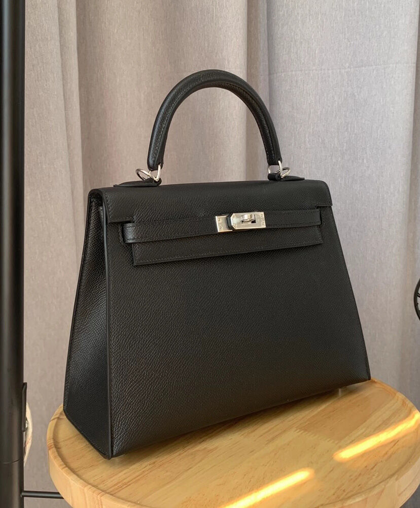 Hermes Kelly Bag 25 Epsom Leather Black