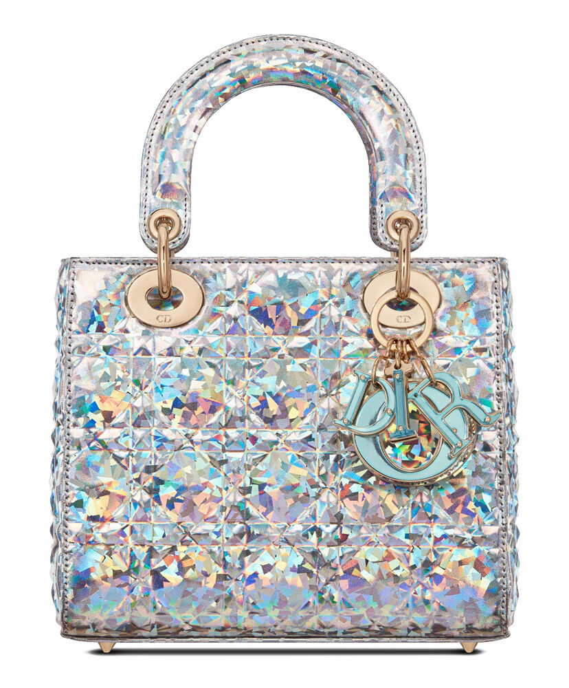 Christian Dior Small Lady Dior My Abcdior Bag Silver