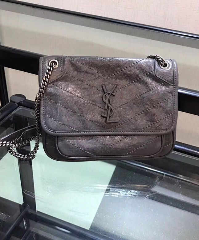 Saint Laurent Baby Niki Chain Bag 5330370 Dark Gray