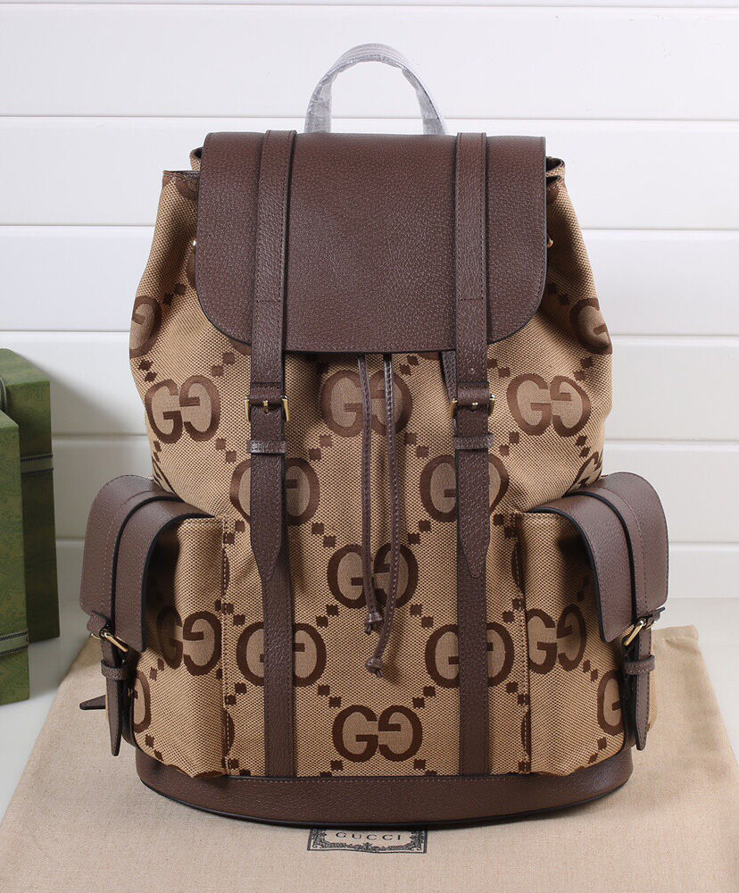 Gucci Backpack With Jumbo GG Dark Coffee