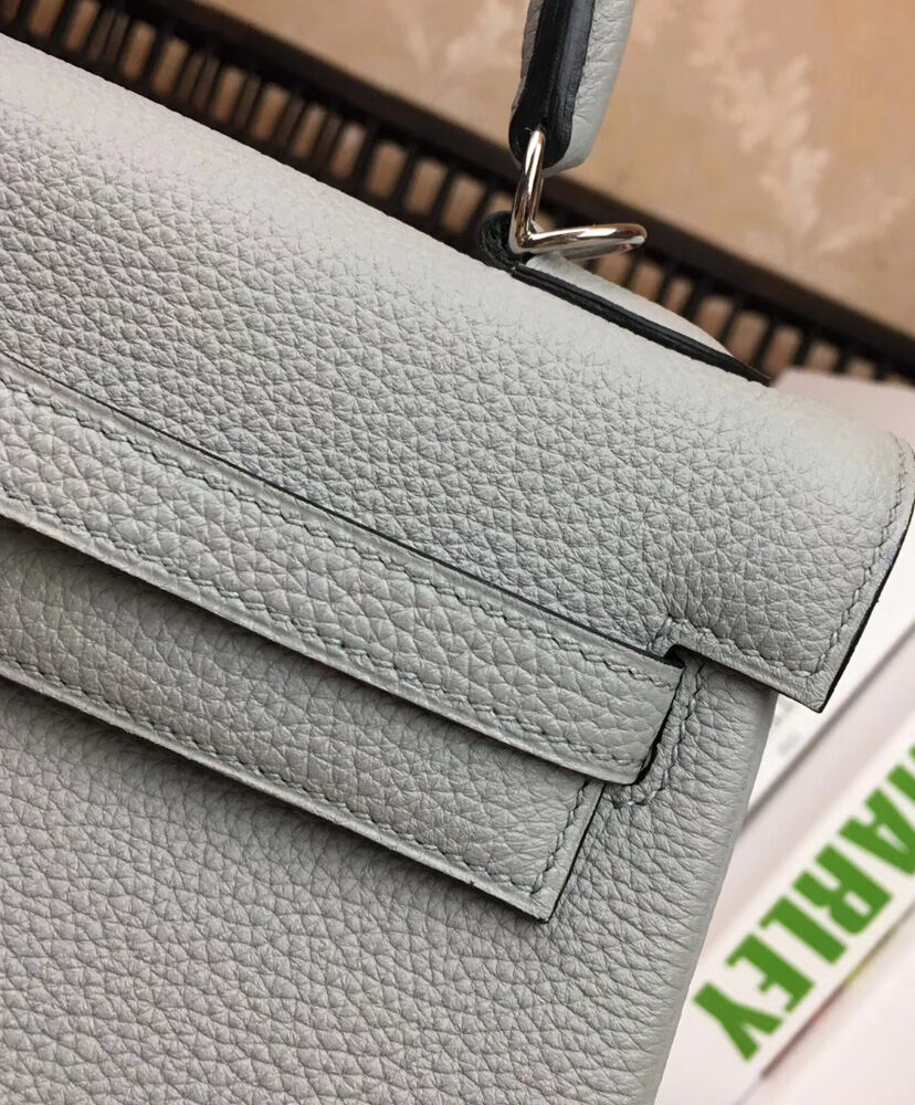 Hermes Kelly Bag 25 Togo Leather Light Blue