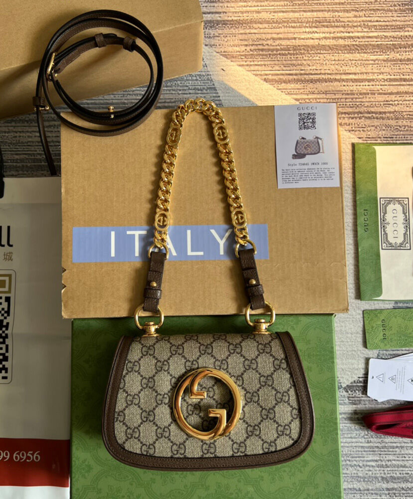 Gucci Blondie Mini Shoulder Bag 724645 Dark Coffee