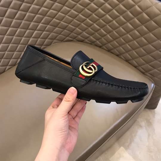 GUCCI LEATHER DRIVER WITH WEB   LDG005