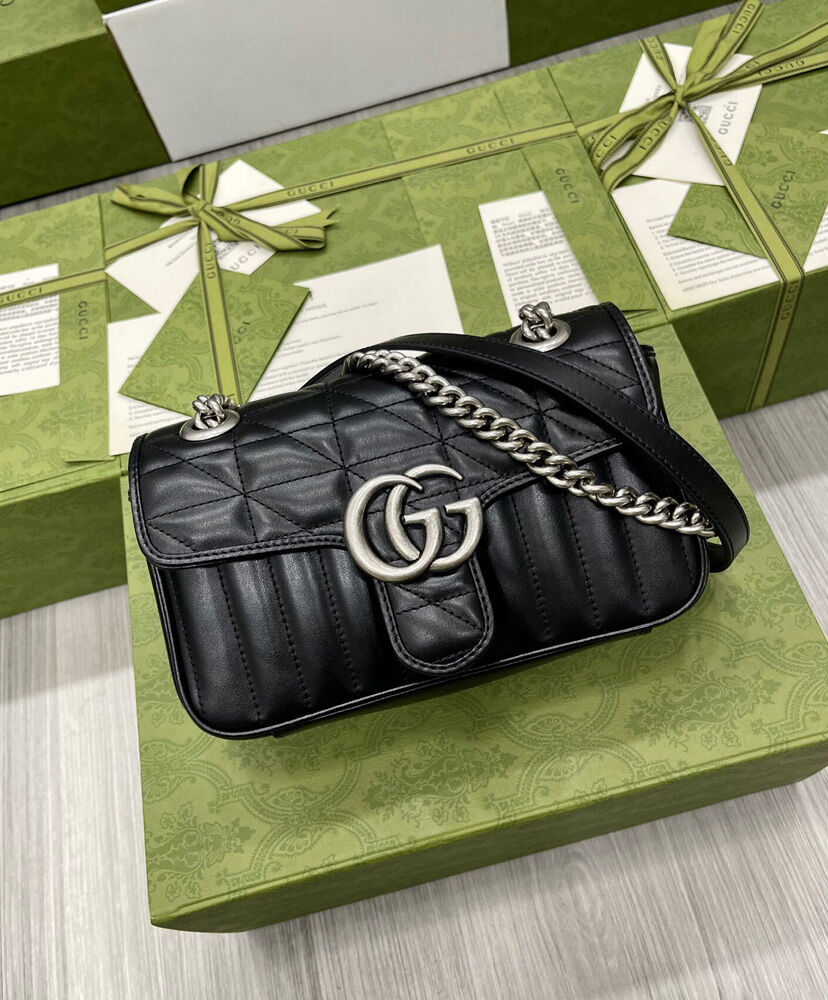 Gucci GG Marmont Mini Shoulder Bag 446744 Black