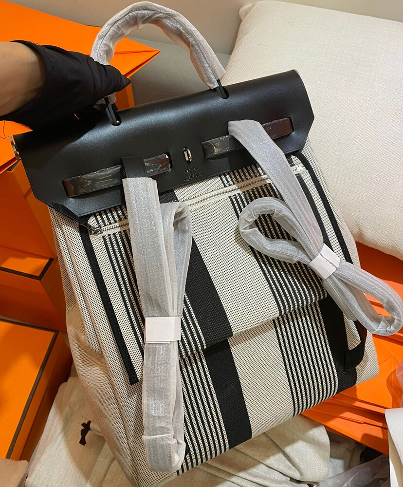 Hermes Herbag A Dos Zip Retourne Backpack Black