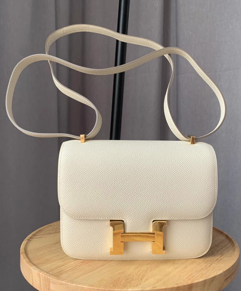 Hermes Epsom Constance 19cm Cream
