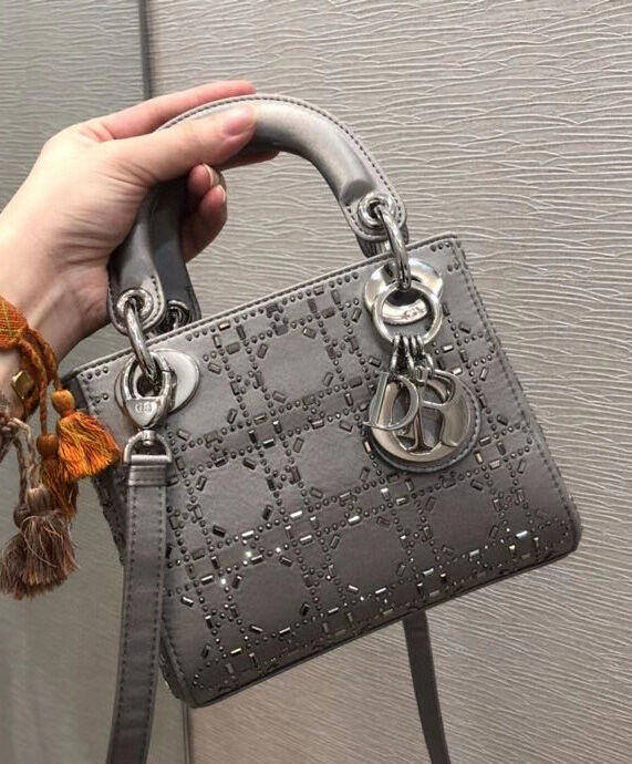 Christian Dior Mini Lady Dior Bag Gray