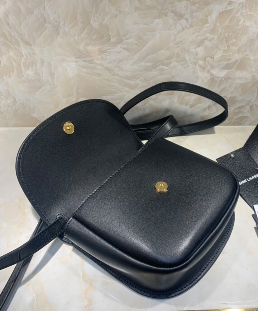 Saint Laurent Kaia mini leather shoulder bag Black