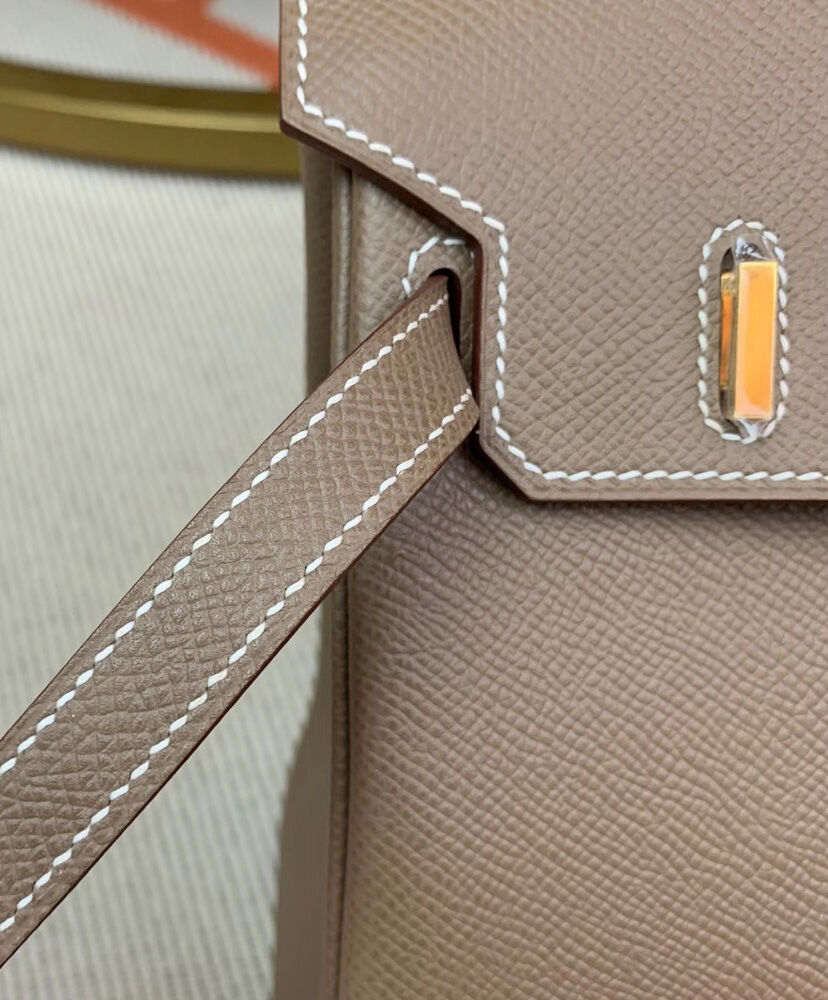 Hermes Birkin 25 Epsom Leather Paon Phw Dark Gray