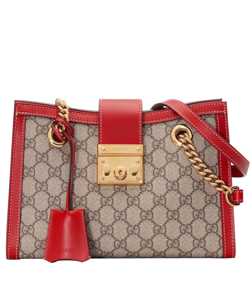 Gucci Padlock Supreme shoulder bag 498156 Red