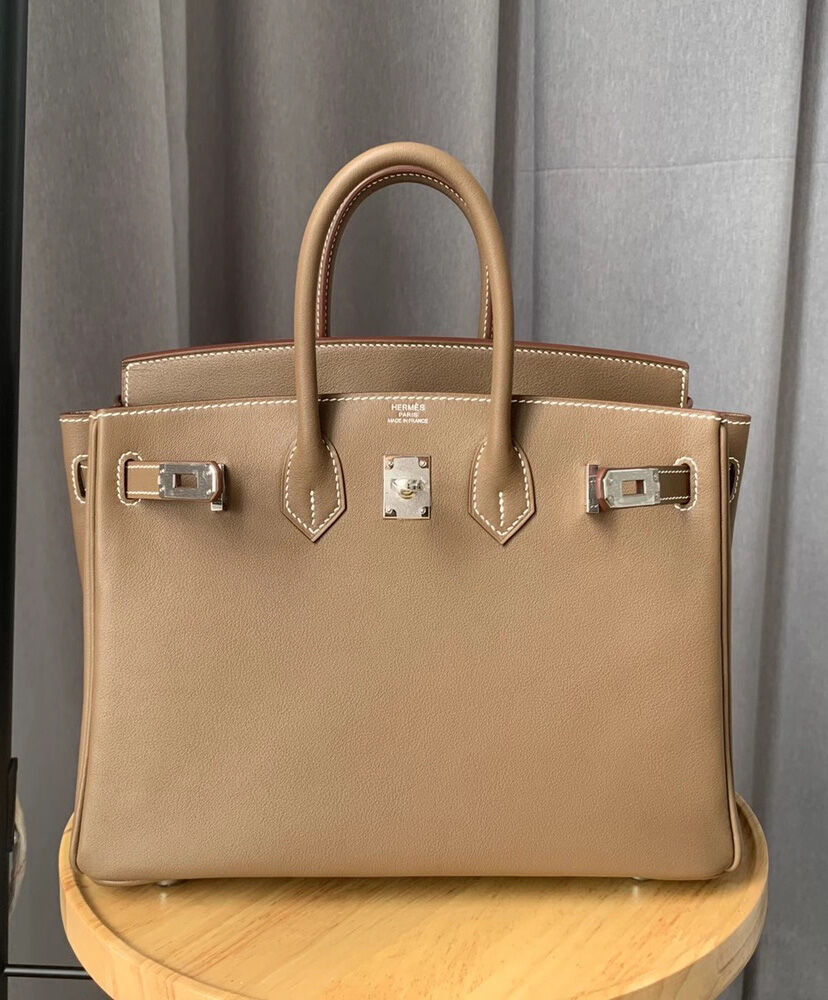 Hermes Birkin 25 Swift Leather Gray
