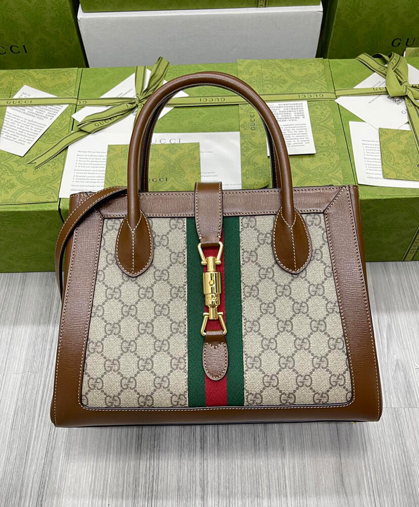 Gucci Jackie 1961 Medium Tote Bag 649016 Coffee