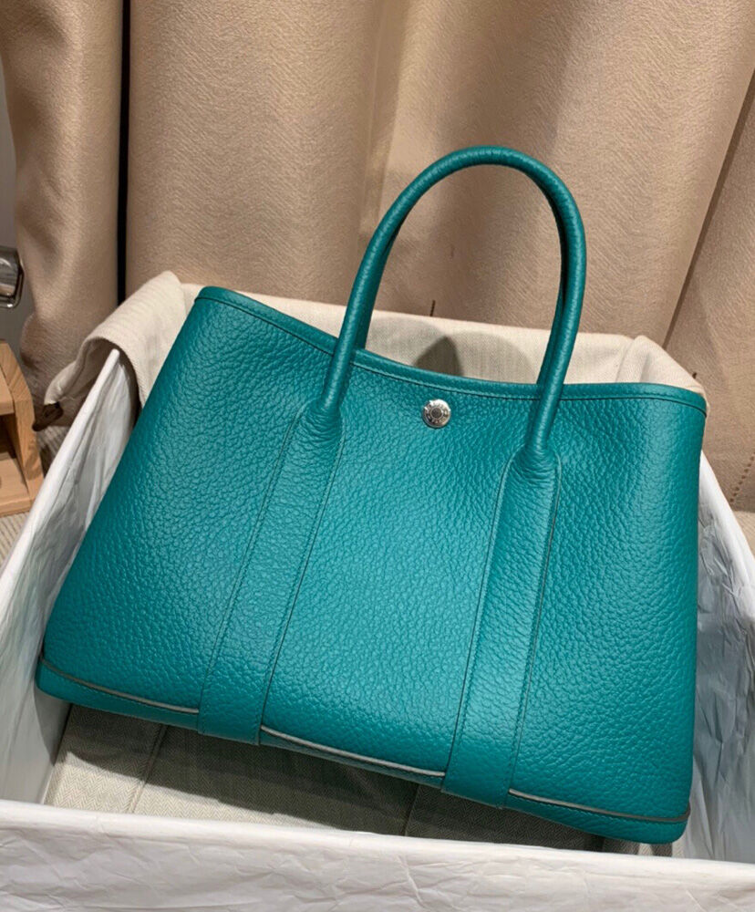 Hermes Garden Party 36 Bag Blue