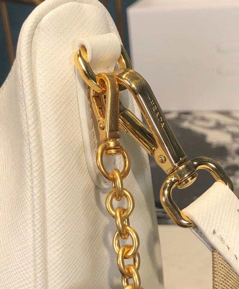 Prada Re-Edition 2005 Saffiano leather bag 1BH204 White