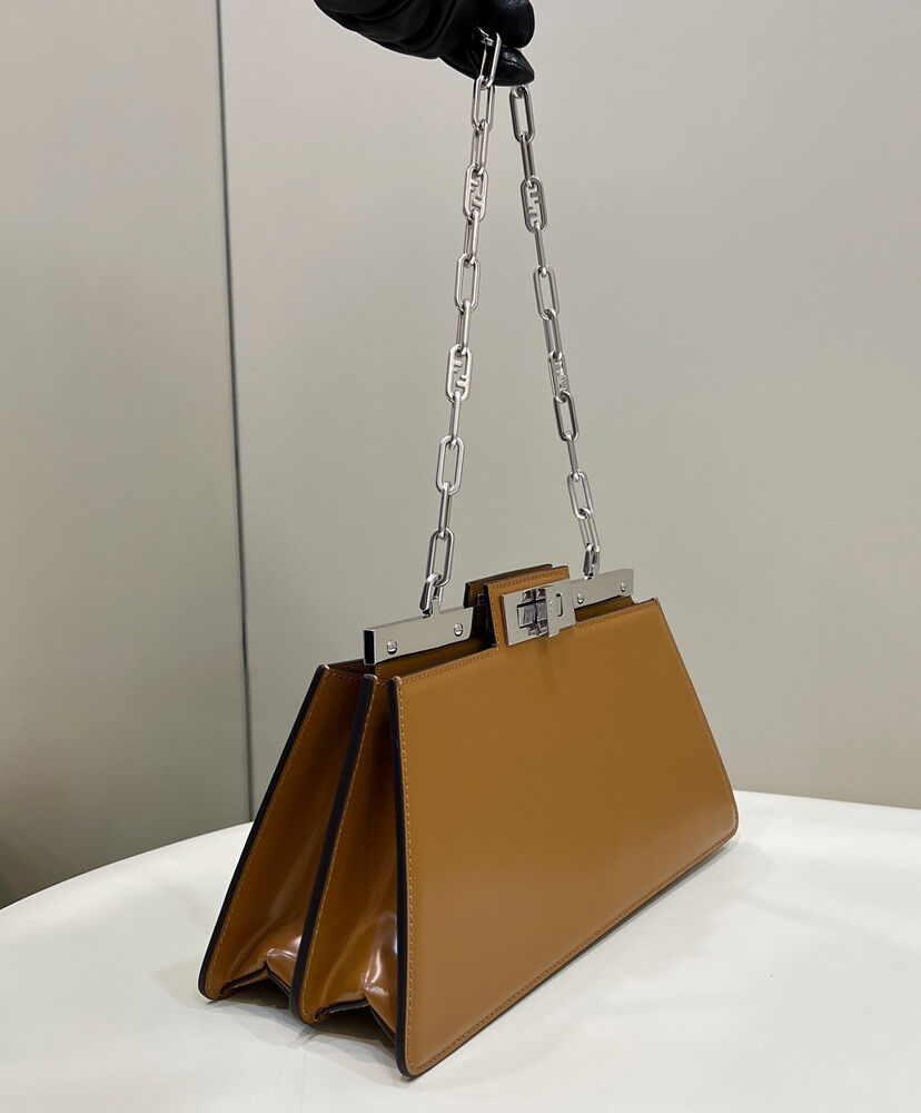 Fendi Peekaboo Cut Medium 8BN340 Coffee