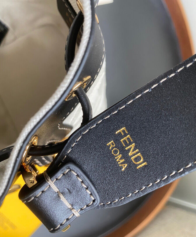 Fendi Mon Tresor Canvas Mini Bag 8BS010 Cream