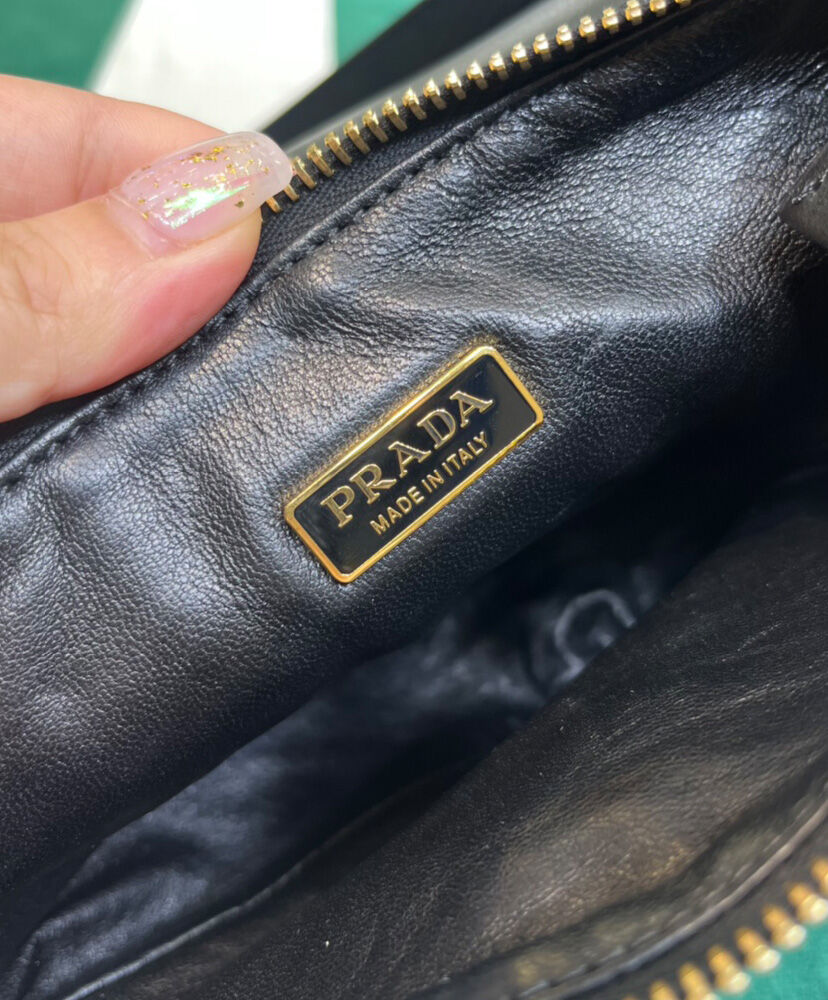 Prada Symbole Leather And Fabric Mini Bag 1BC176 Pink