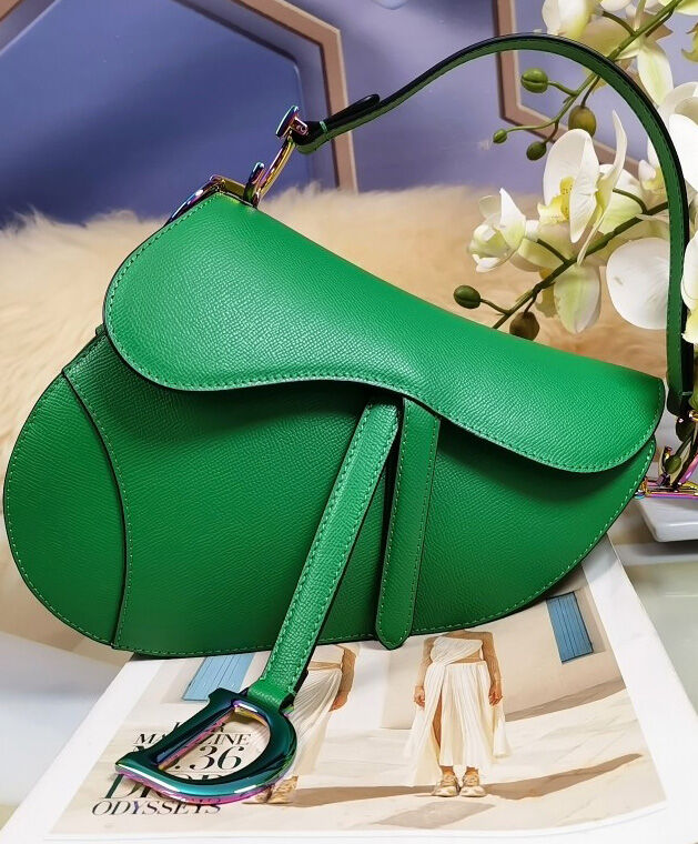 Christian Dior Saddle Bag Green