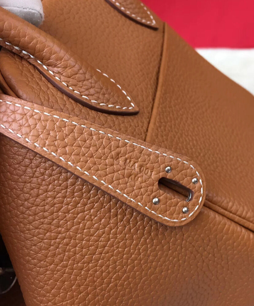 Hermes Linda Bag 26 Togo Leather Light Coffee