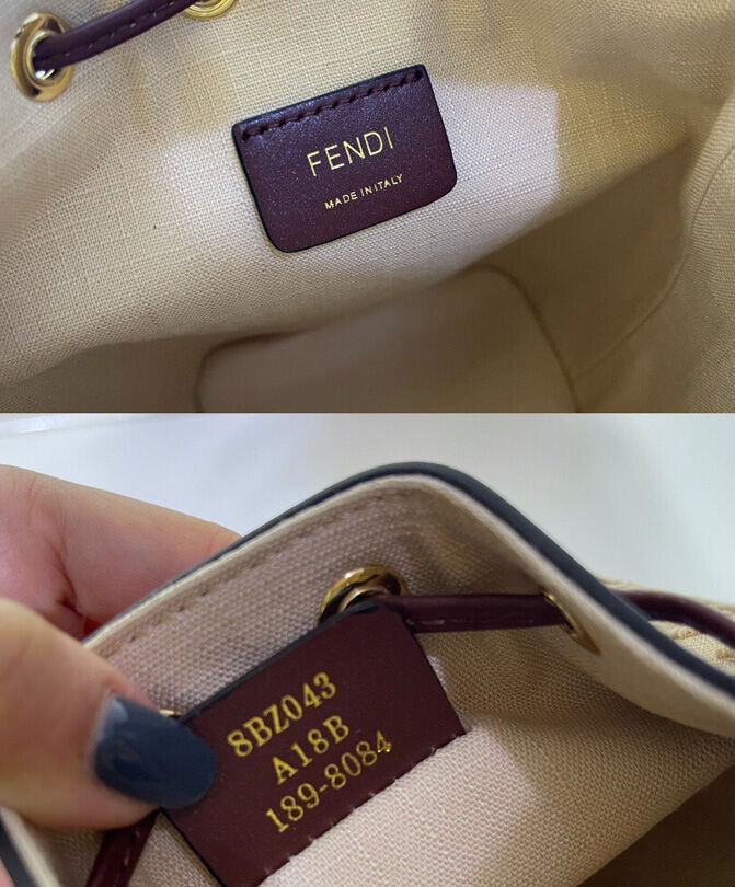 Fendi Mon Tresor Canvas Mini Bag 8BS010 Mauve