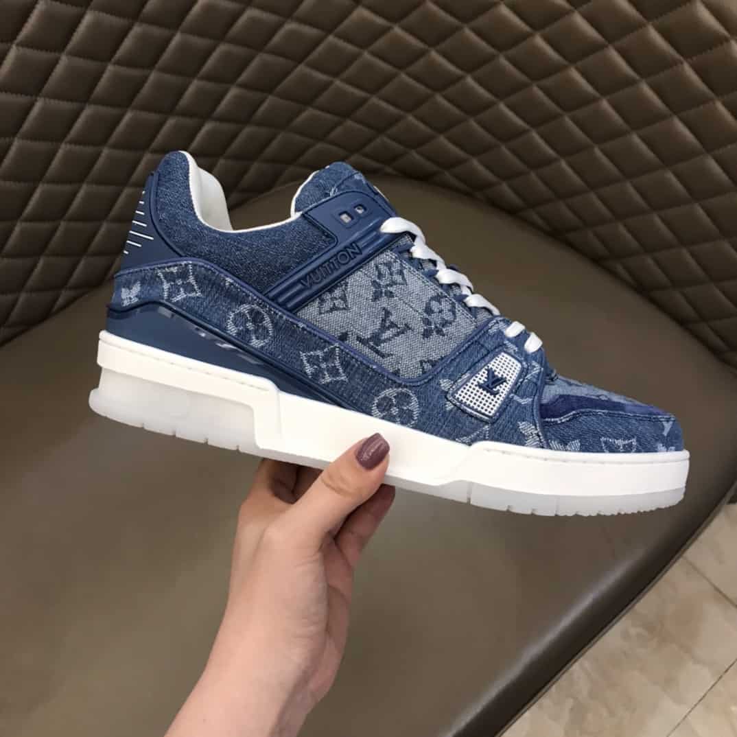 VIRGIL ABLOH WRAPS LOUIS VUITTON 408 SNEAKER IN DENIM   LV122