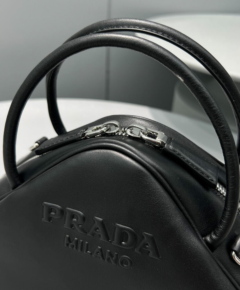 Prada Leather Prada Triangle Bag Black