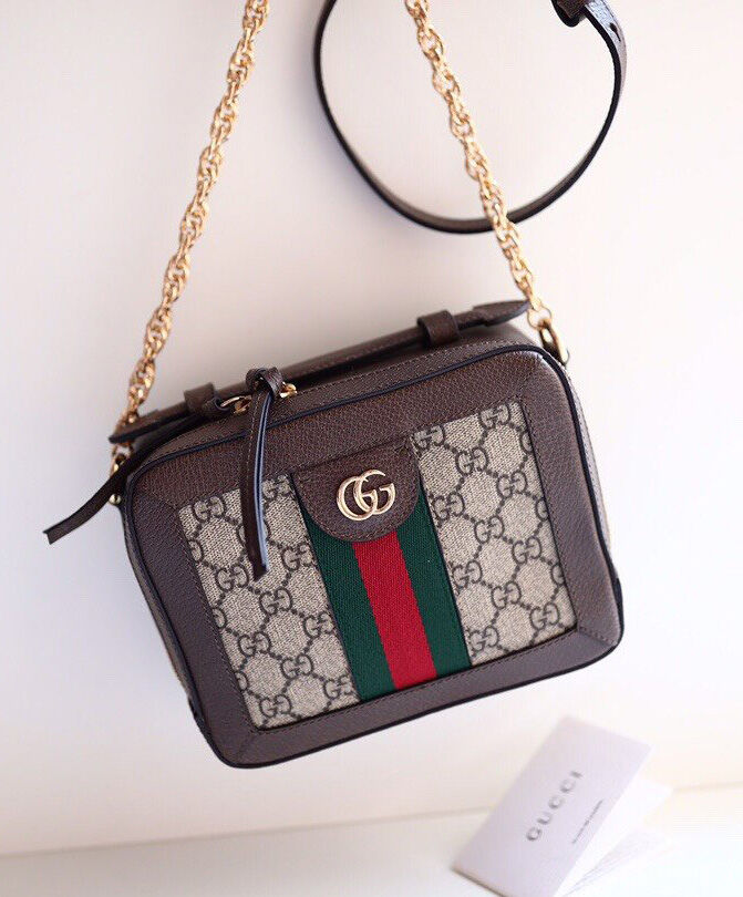 Gucci Ophidia GG mini shoulder bag 602576 Dark Coffee