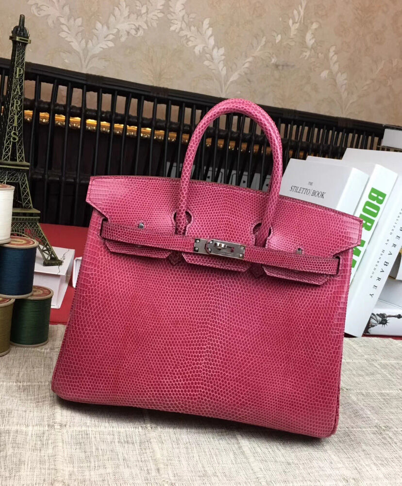 Hermes Birkin 25 Lizard leather Peachblow