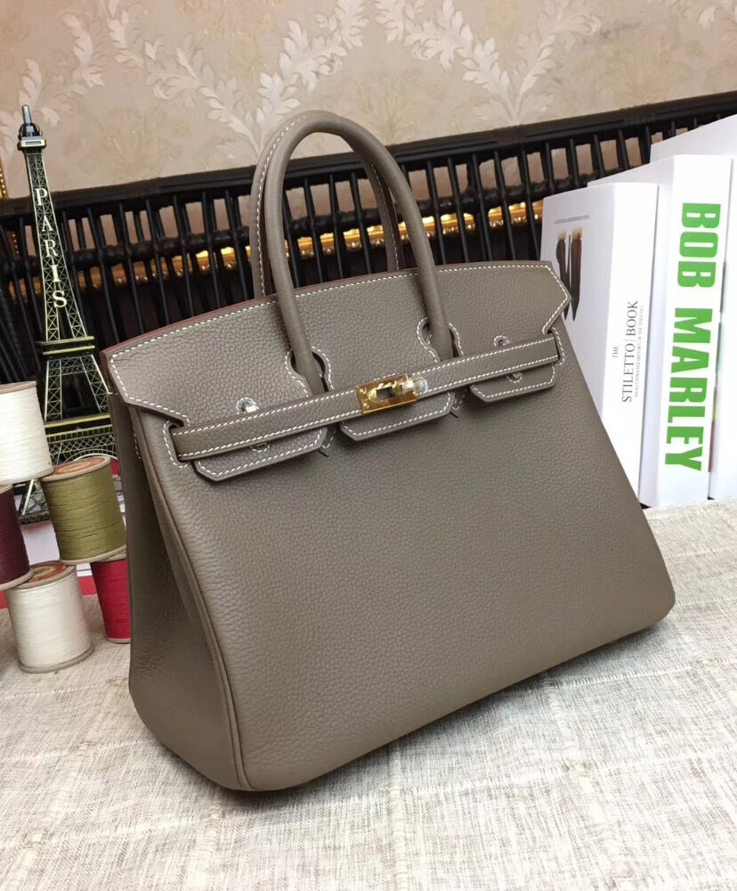 Hermes Birkin 25 Togo Leather Gray