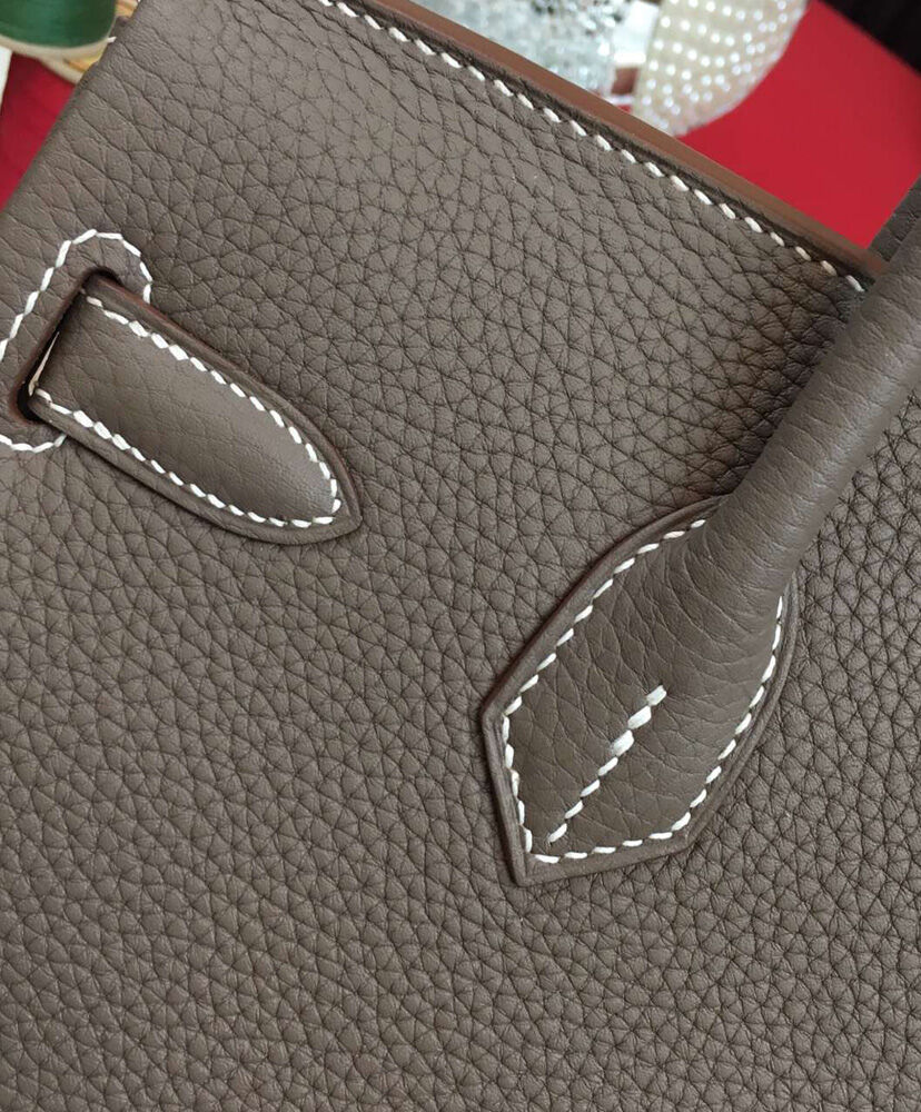 Hermes Birkin 30 Bag Togo Leather Dark Gray