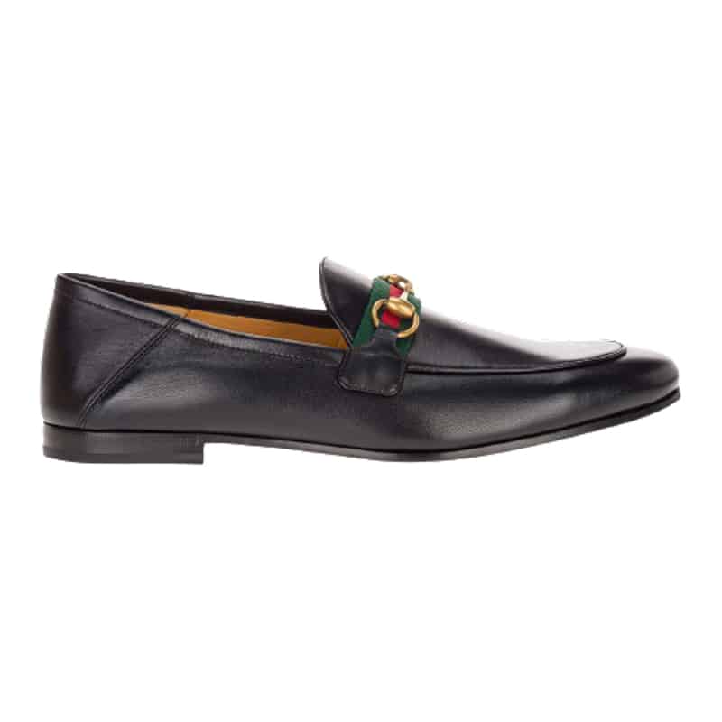 GUCCI 10MM LEATHER FOLDABLED LOAFERS W/ WEB   LDG017