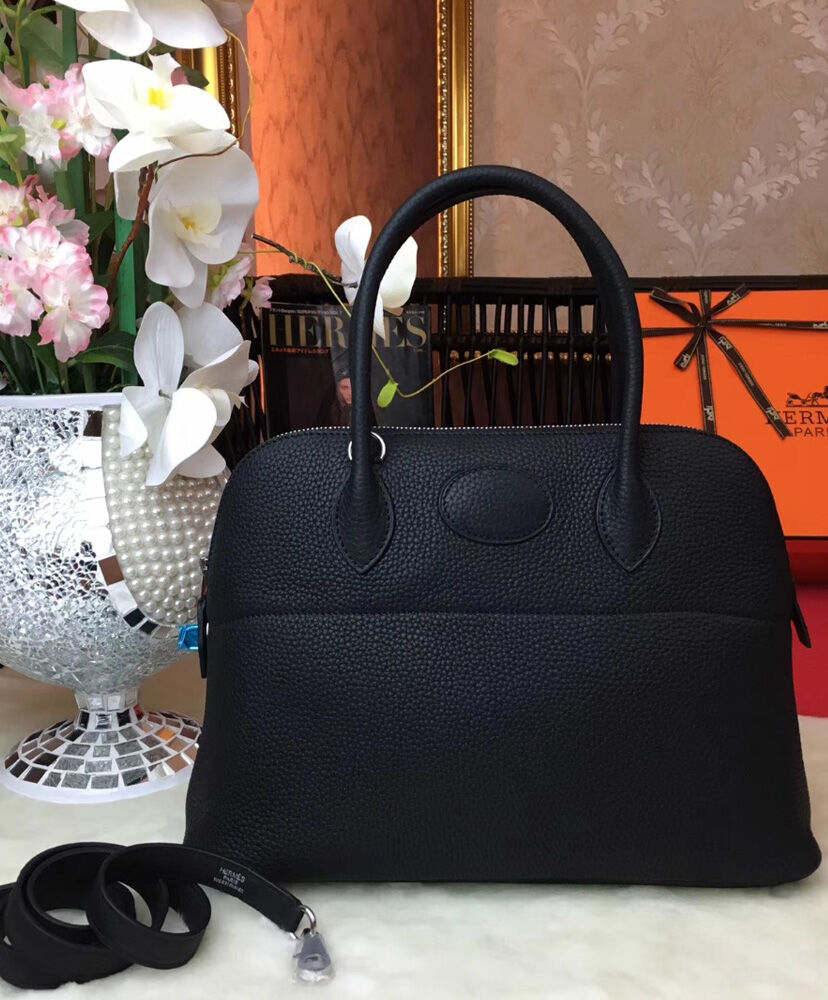 Hermes Bolide 31 Togo Leather Black