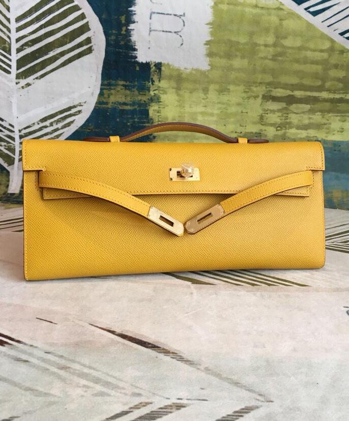 Hermes Kelly Cut Rouge H Yellow