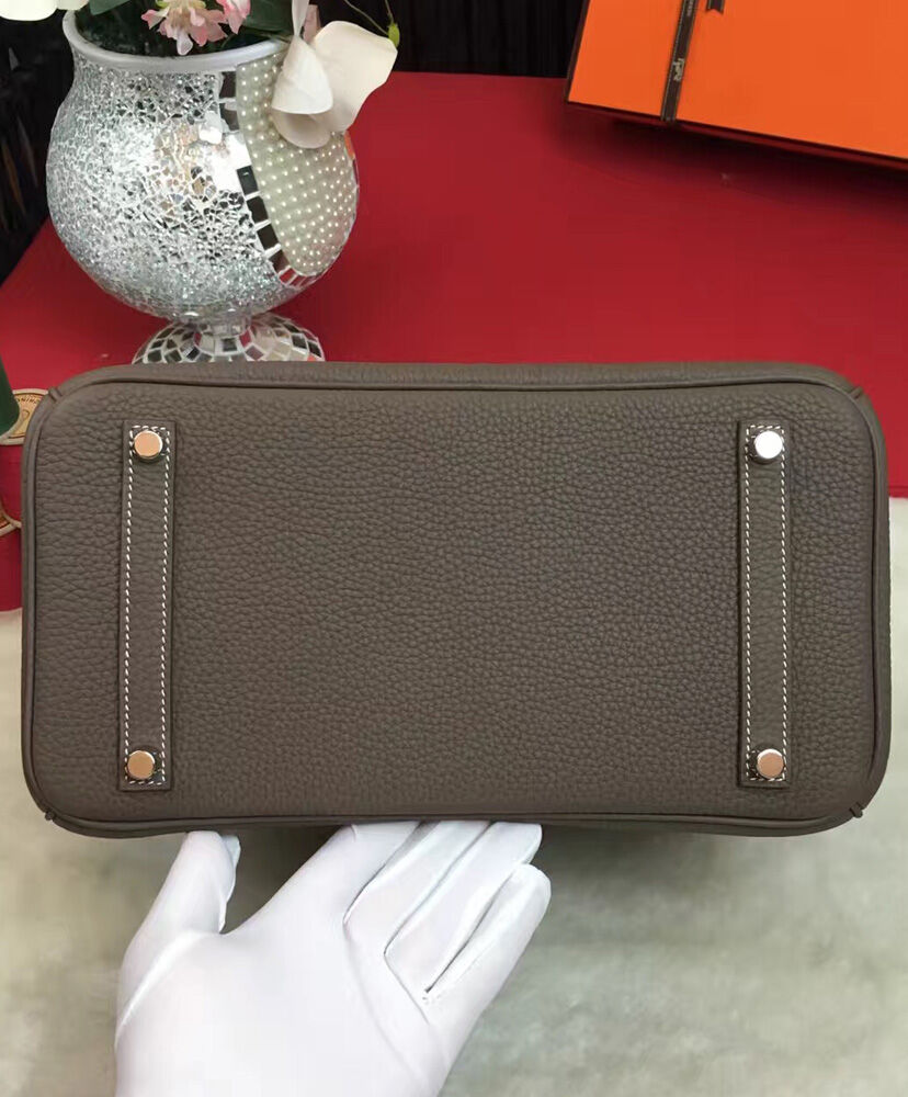Hermes Birkin 30 Bag Togo Leather Dark Gray