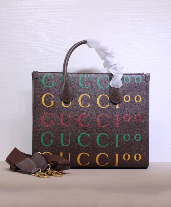 Gucci 100 Small Tote Bag 680956 Dark Coffee