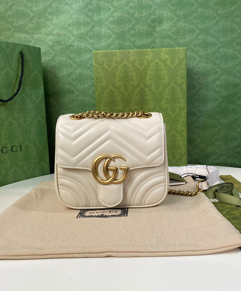 Gucci GG Marmont Mini Shoulder Bag 739682 Cream