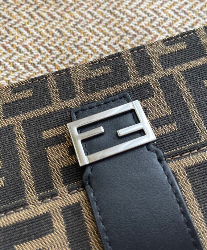 Fendi Pouch Fabric Bag 7M029 Coffee