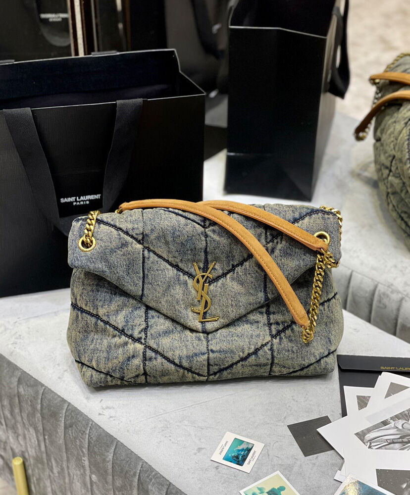 Saint Laurent Puffer Small Bag 577475 Blue