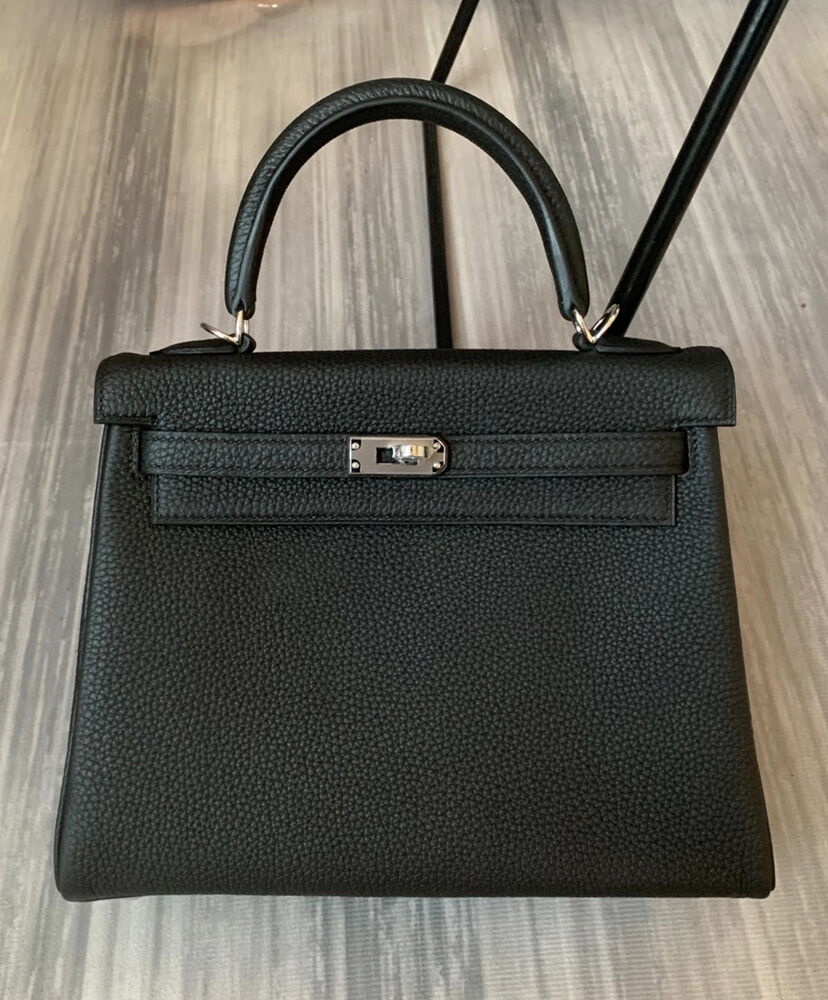 Hermes Kelly Bag 25 Togo Leather Black