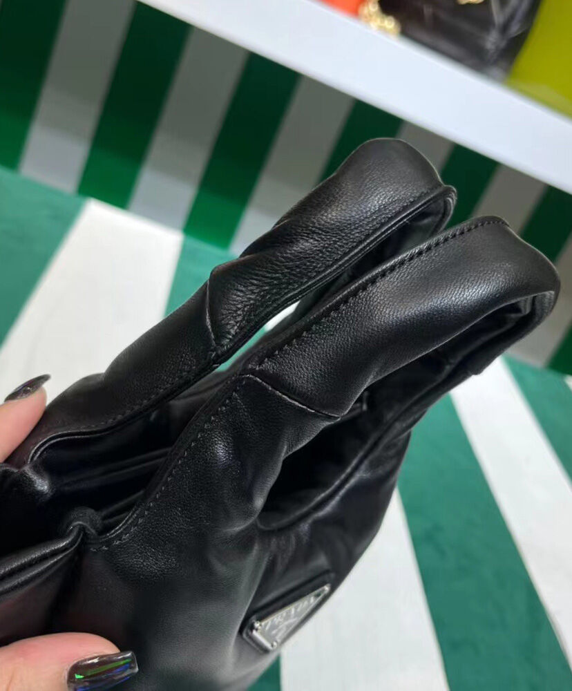 Prada Small Padded Prada Soft Nappa-leather Bag 1BA359 Black